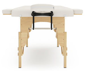 2-zone massage table, white