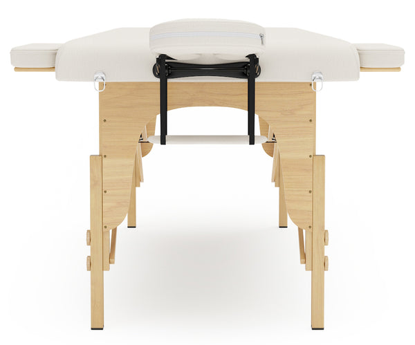 2-zone massage table, white