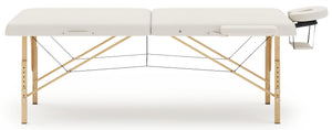 2-zone massage table, white