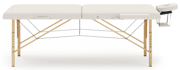 2-zone massage table, white