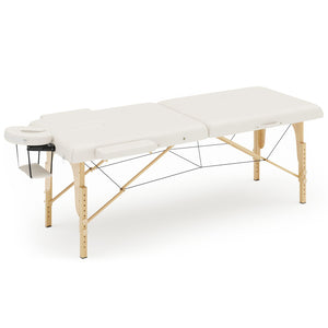 2-zone massage table, white