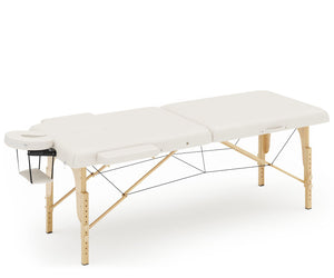 2-zone massage table, white