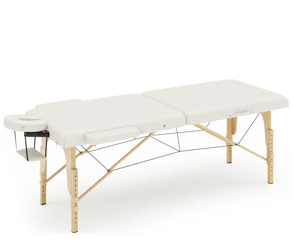 2-zone massage table, white