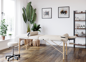 Rollhocker blau