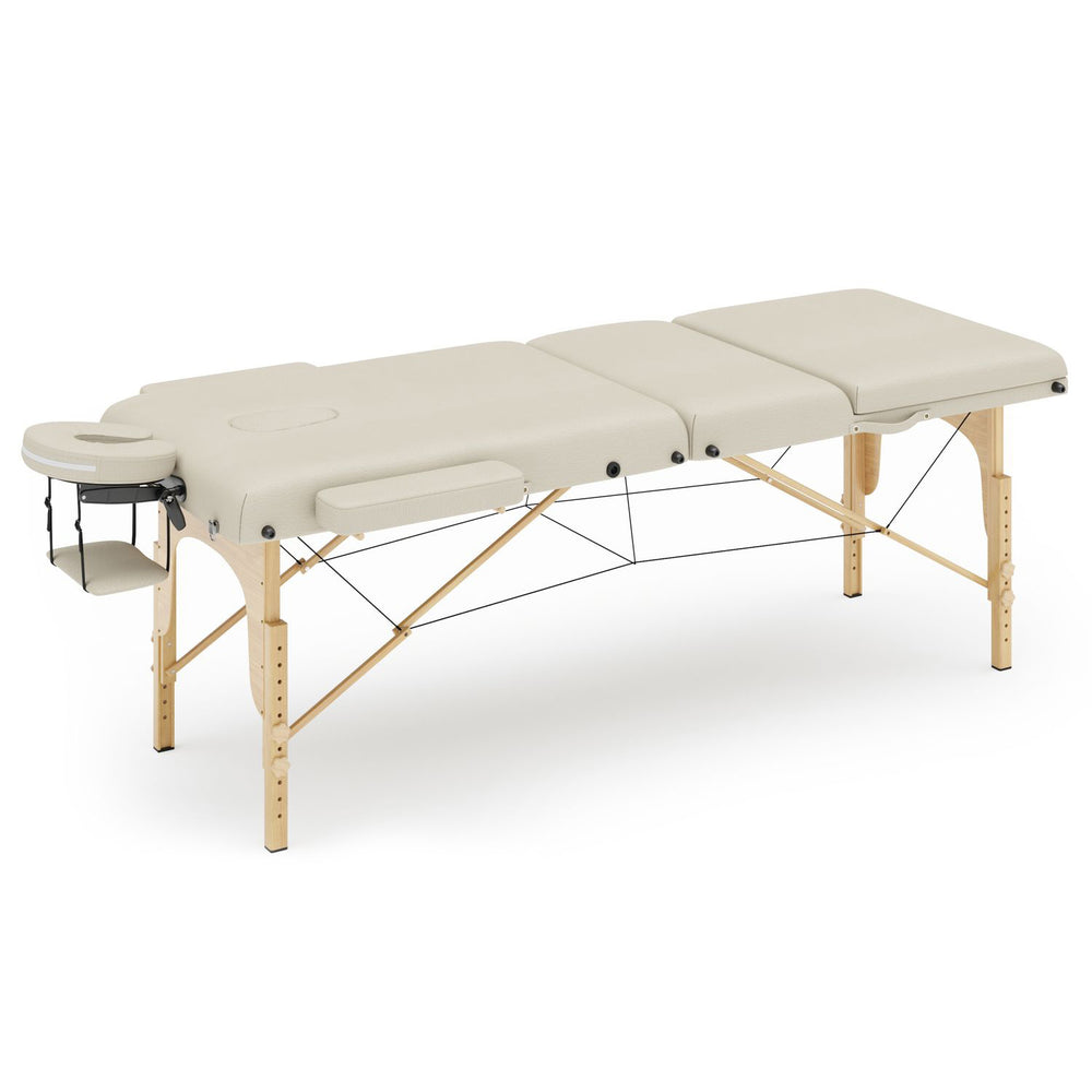 Lettino da massaggio a 3 zone, beige