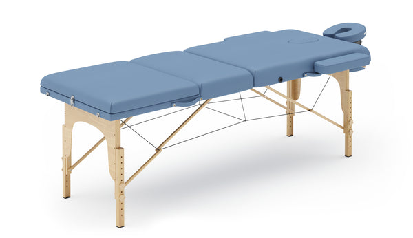 Massageliege 3-Zonen hellblau
