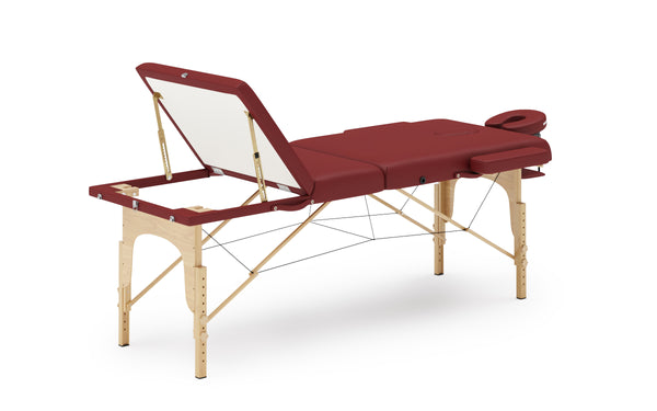 3-Zonen Massageliege rot