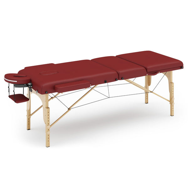 3-Zonen Massageliege rot