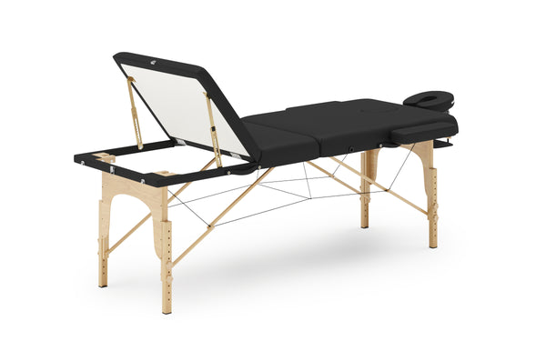 3-Zonen Massageliege, schwarz