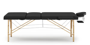 3-Zonen Massageliege, schwarz