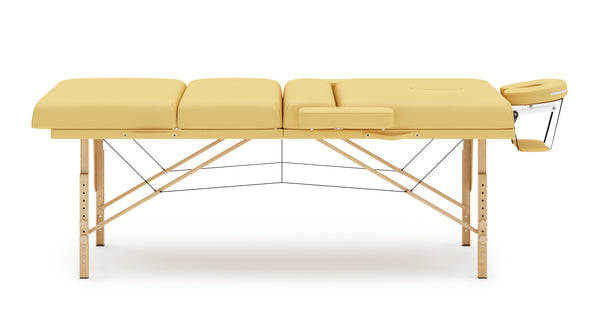 4-Zonen Massageliege beige