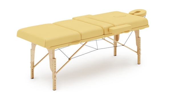 4-Zonen Massageliege beige