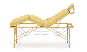 4-Zonen Massageliege beige