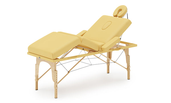 4-Zonen Massageliege beige
