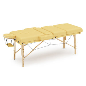 4-Zonen Massageliege beige