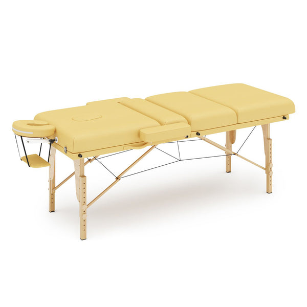 4-Zonen Massageliege beige