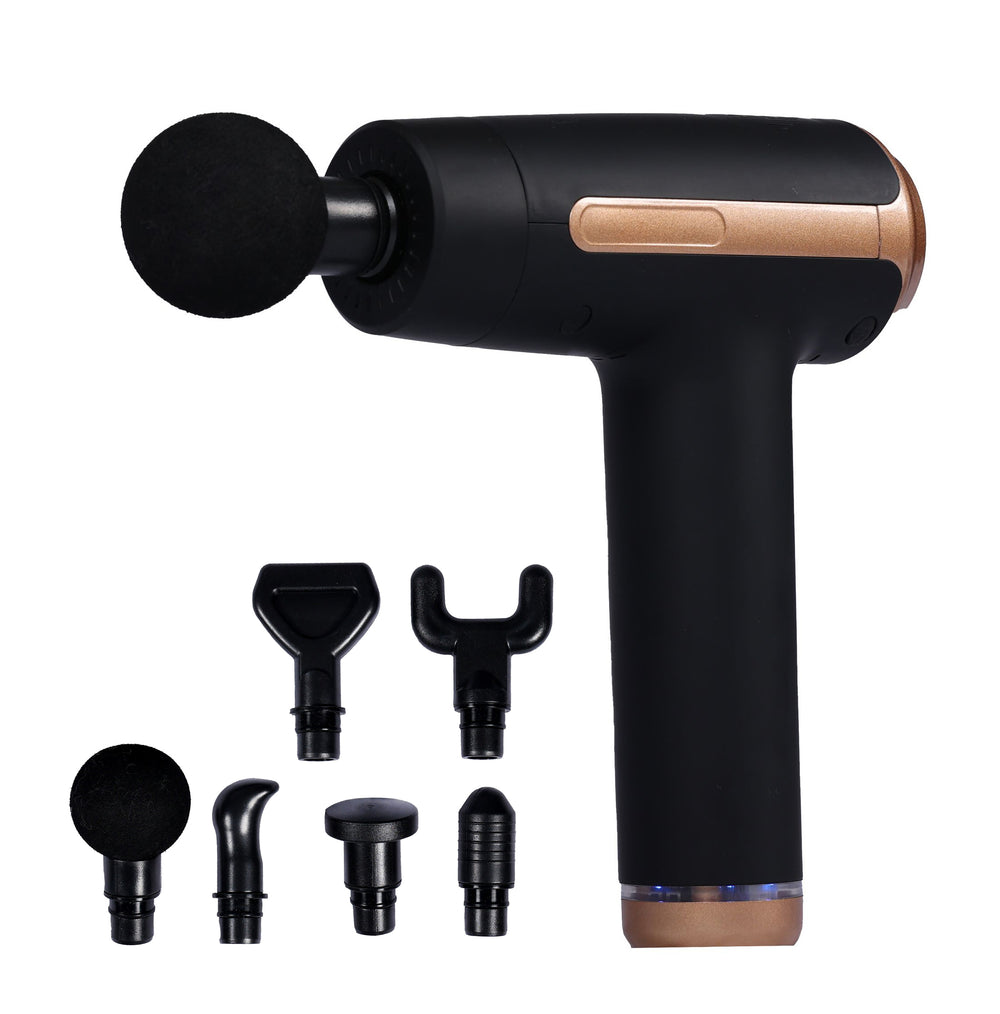 Pistola per massaggi nera/oro