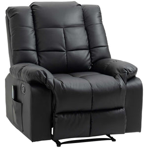 Massagesessel BigBUDDY Fernsehsessel mit Liegefunktion Schwarz