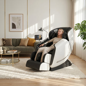 Massagesessel WELLNESS schwarz/weiss