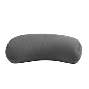 Meditationskissen Halbmond 42 x 20 x 12 cm grau