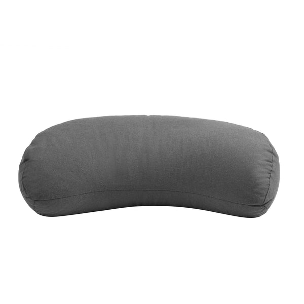 Meditationskissen Halbmond 42 x 20 x 12 cm grau