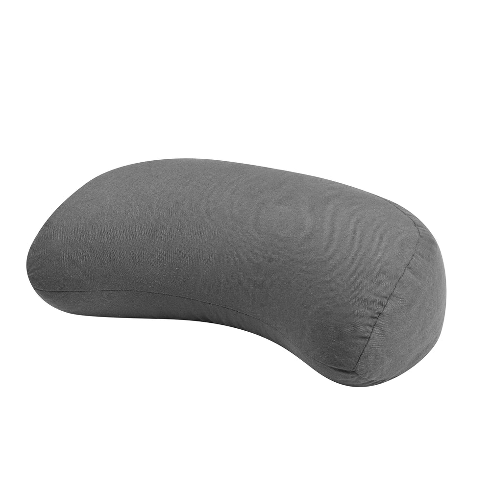 Cuscino da meditazione mezzaluna 42 x 20 x 12 cm grigio
