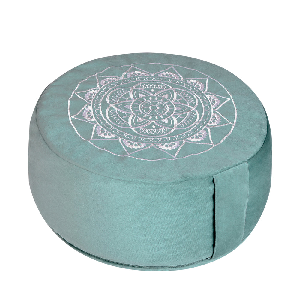 Cuscino da meditazione in velluto 40 x 20 cm menta