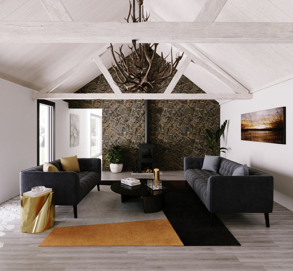 Sofa Set MERLIN samt-anthrazit