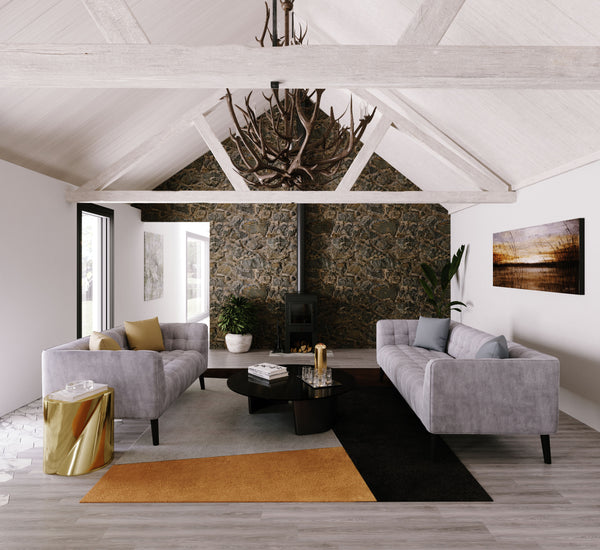 Sofa Set MERLIN samt-grau