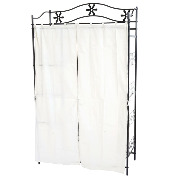 Metall-Garderobe Genf 172x100x43cm ~ mit Vorhang
