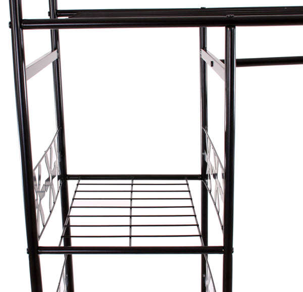 Metall-Garderobe Genf 172x100x43cm ~ mit Vorhang