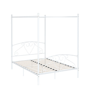 Metallbett Himmelbett COLETTE 140 x 200 cm weiss