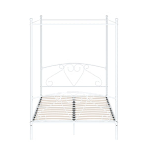 Metallbett Himmelbett COLETTE 140 x 200 cm weiss