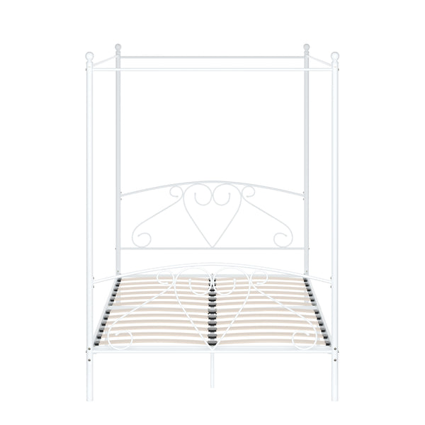 Metallbett Himmelbett COLETTE 140 x 200 cm weiss