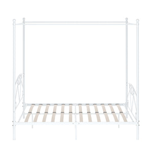 Metallbett Himmelbett COLETTE 140 x 200 cm weiss
