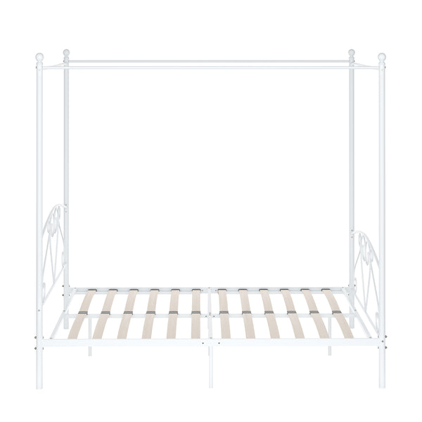 Metallbett Himmelbett COLETTE 140 x 200 cm weiss
