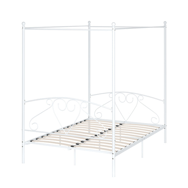 Metallbett Himmelbett COLETTE 140 x 200 cm weiss