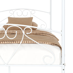 Metallbett Himmelbett COLETTE 140 x 200 cm weiss