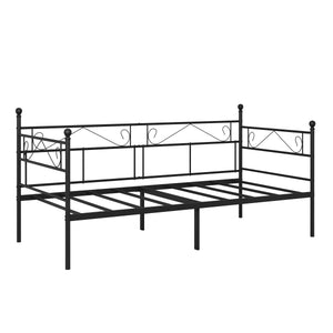 Tagesbett Schlafsofa Metall ISALINE 90 x 190 cm schwarz