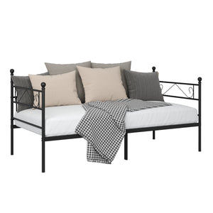 Tagesbett Schlafsofa Metall ISALINE 90 x 190 cm schwarz