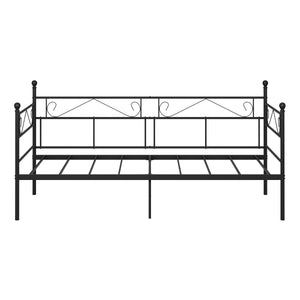 Tagesbett Schlafsofa Metall ISALINE 90 x 190 cm schwarz
