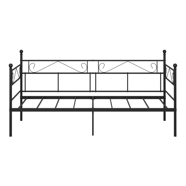 Tagesbett Schlafsofa Metall ISALINE 90 x 190 cm schwarz
