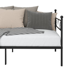 Tagesbett Schlafsofa Metall ISALINE 90 x 190 cm schwarz