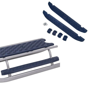 Metall-Schlitten mit Winterfusssack rot