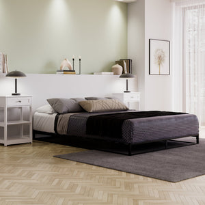 Metallbett ANKARA 140 x 200 x 15 cm schwarz
