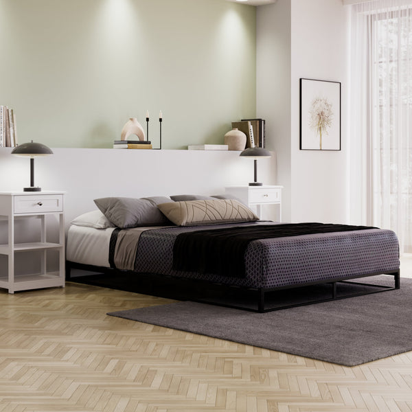 Metallbett ANKARA 140 x 200 x 15 cm schwarz
