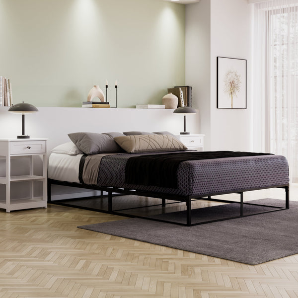 Metallbett ANKARA 140 x 200 x 25 cm schwarz