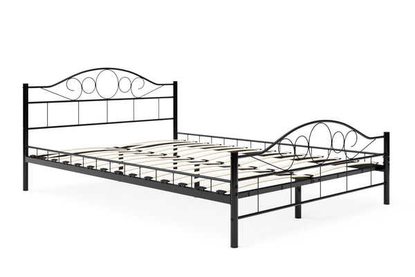 Metallbett AURELIE 140 x 200 cm schwarz