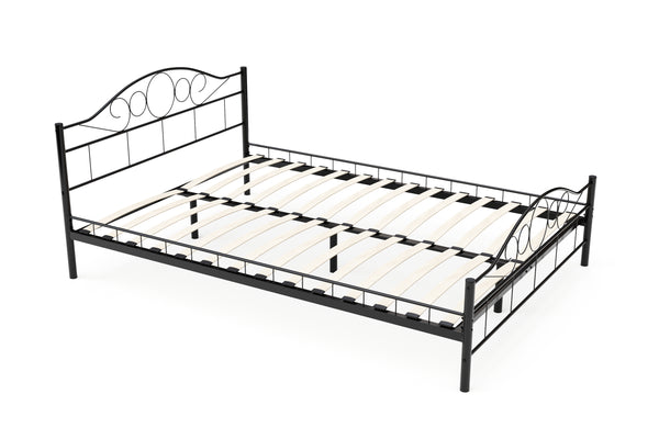 Metallbett AURELIE 140 x 200 cm schwarz