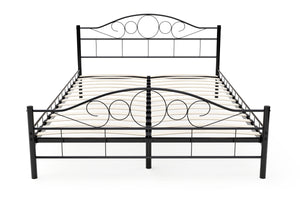 Metallbett AURELIE 140 x 200 cm schwarz